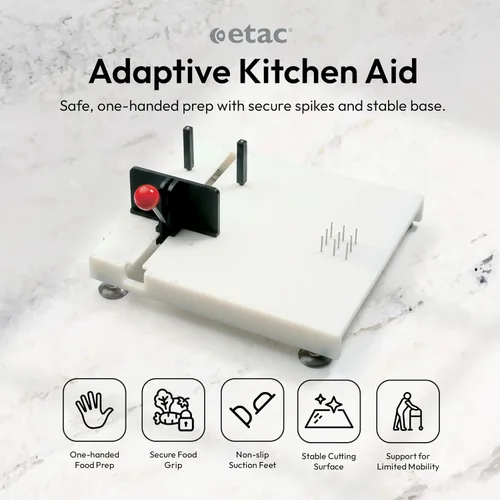 Vista 2 de Etac Fija la tabla de cortar adaptable con una mano con picos para una