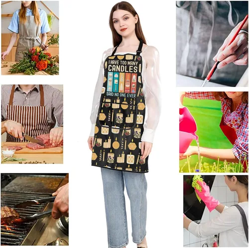 Vista 7 de JXGZSO Delantal de cocina para velas, regalos para amantes de las velas, regalo para velas, delantal de trabajo, vela, regalo para artesanos