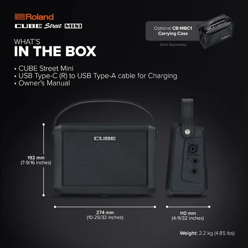 Vista 6 de Roland Cube Street Mini Amplificador ultracompacto Sonido excepcional