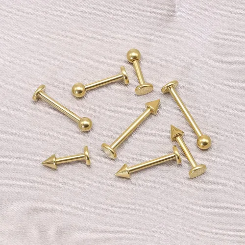 Vista 6 de BLISI 8PCS Body Piercing Jewelry Lot 16G Titanium Nose Septum Lip Cartilage Tragus Eyebrow Industrial Barbell Horseshose Piercing Kit Jewelry