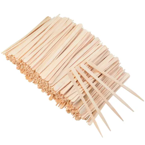 Vista 8 de Paquete de 1200 palitos de cera de madera, espátulas de cera, palitos aplicadores de cera pequeños, palitos de madera, espátulas aplicadoras