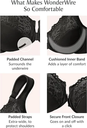 Vista 6 de Glamorise Women's Wonderwire Front-closure Bra Underwire #1245