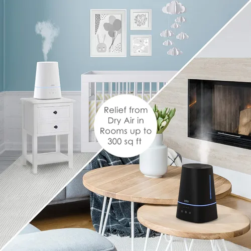 Vista 4 de Pure Enrichment HUME Max - Humidificador ultrasónico de niebla fría de fácil llenado superior, tanque de agua de 3.7-L (1 galón), 3 configuraciones