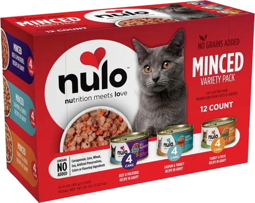 Vista 13 de Nulo - Comida húmeda enlatada para gatos, picada, carne de res y caballa