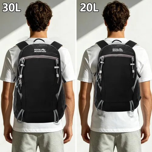 Vista 6 de Mochila de senderismo con cubierta contra la lluvia, mochilas de viaje de 20 litros para mujeres y hombres, mochila de camping ligera y duradera