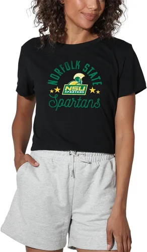 Vista 80 de Colección oficial de camisetas con diseño de mascota desgastada para mujer, color negro Grizzlies del estado de Adams
