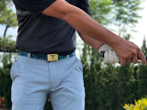 Vista 5 de Teeoff Cinturón de correas impresas hebilla de metal reversible