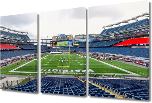 Vista 77 de TUMOVO MetLife Stadium - Decoración de pared de Nueva York, 3 piezas, lienzo, arte de pared para decoración del hogar, juegos de fútbol americano