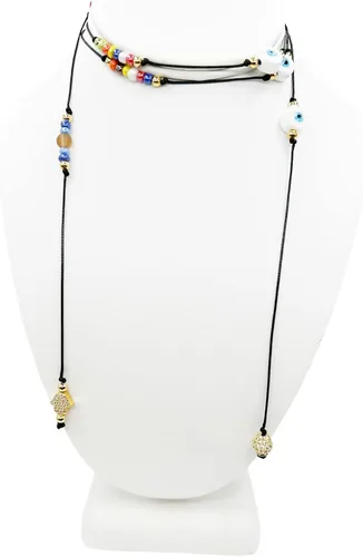 Vista 4 de SIFRIMANIA All You Need Protection Collar largo versátil Lariat Y Evil Eye o pulsera envuelta