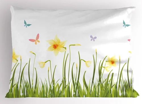 Vista 43 de Lunarable Juego de 2 fundas de almohada de caricaturas, automóvil deportivo de velocidad moderna, imagen exquisita del automóvil, ropa de cama