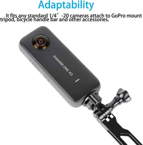 Vista 5 de PellKing Adaptador de 1/4 "con cabeza de tornillo de montaje de cámara, adaptador de conversión de trípode de aleación de aluminio CNC para Insta360