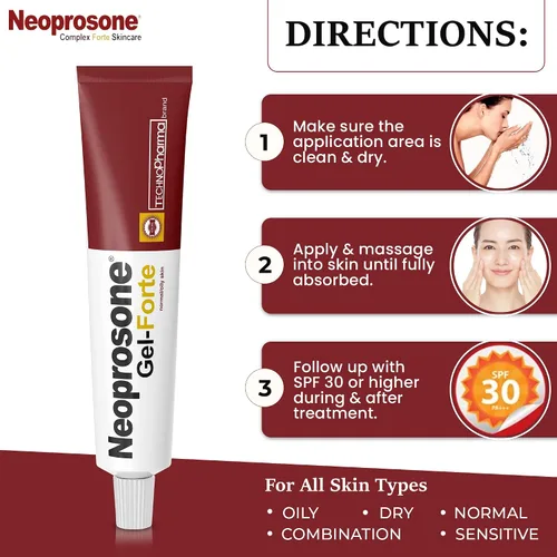 Vista 5 de Neoprosone Gel iluminador de la piel – 1 fl oz / 1.0 fl oz – Hidratante diario para la piel, funciona en pieles grasas, combinadas, sensibles