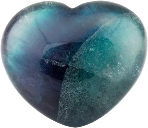 Vista 11 de TUMBEELLUWA Piedras curativas talladas corazón soplo de cristal de amor Chakra Worry Reiki Pocket Palm Stone 1.5 pulgadas, fluorita verde, paquete