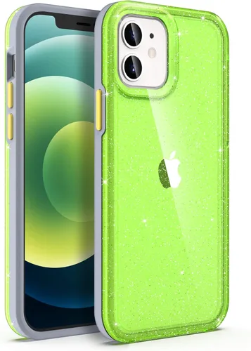 Vista 17 de ULAK Funda transparente para iPhone 12/iPhone 12 Pro, híbrida protectora delgada, transparente, antiarañazos, absorción de golpes, funda protectora