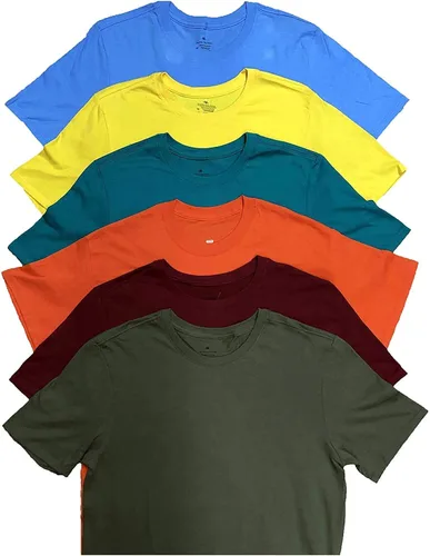 Vista 2 de BILLIONHATS Paquete de 12 camisetas de algodón para hombre de talla grande, a granel, de manga corta, ligeras