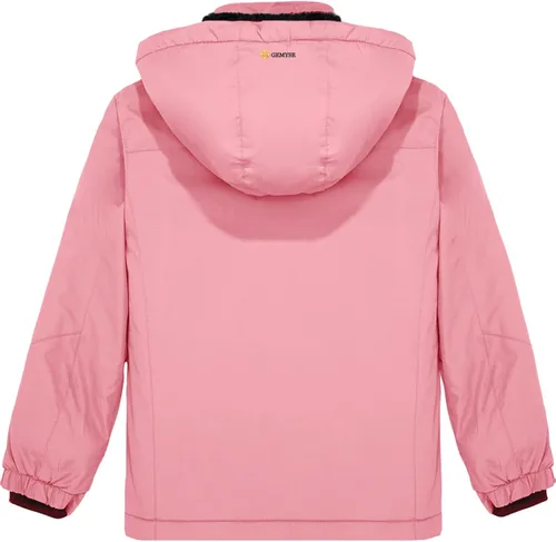 Vista 2 de GEMYSE - Chaqueta de esquí impermeable y resistente al viento con capucha, para niña