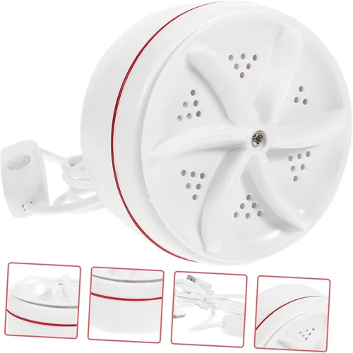 Vista 7 de Homoyoyo Lavadora portátil de 30 W, Lavadora USB con rotación inversa hacia adelante, limpieza profunda para ropa, calcetines, viajes, rv