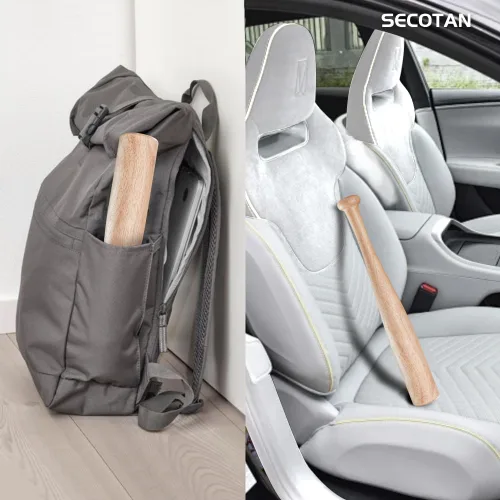 Vista 5 de Bate de entrenamiento de béisbol de madera, bate de madera duradero y resistente, ideal para la práctica de bateo de sóftbol, bate de diseño