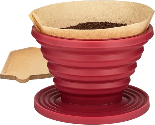 Vista 12 de COLETTI Sierra Camping Gotero de Café Pour Over — Gotero de Café Pour Over Plegable — Incluye Paquete de Filtros de Papel [Negro, Paquete de 1]