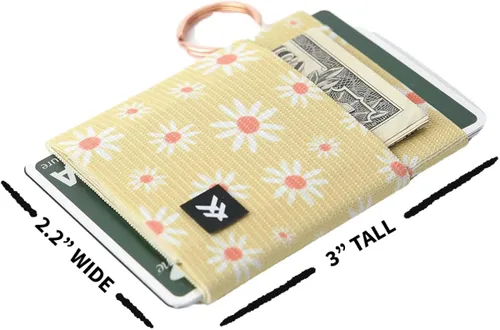 Vista 2 de Thread Wallets - Cartera minimalista delgada con bolsillo frontal para tarjetas de crédito