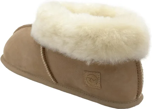 Vista 6 de Rohn Moden Chalet de piel de oveja para hombres y mujeres, piel de oveja auténtica, unisex, perfectas para el invierno (beige)