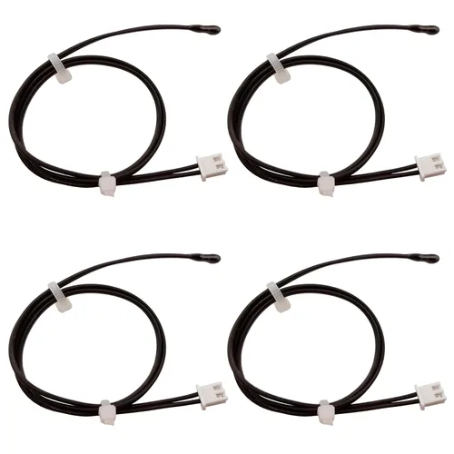 Vista 8 de 4 piezas de sensor de temperatura termistor NTC 5K, sonda termistor de 5K de 15.7 pulgadas, sensor de temperatura sensible al epoxi para aire