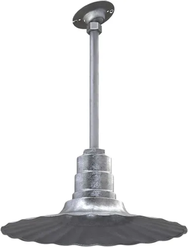 Vista 74 de Steel Lighting Co. Colgante Eagle Rock Lámpara montada en el techo Onda radial de 16 pulgadas vástago de 12 pulgadas Acero resistente