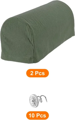 Vista 3 de uxcell Fundas elásticas para reposabrazos antideslizantes para sillas, sofás, fundas de brazo para sofá reclinable, 1 juego con pasadores giratorios
