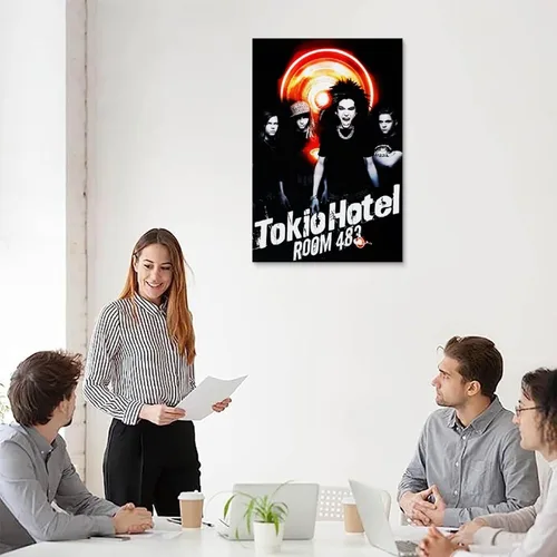 Vista 5 de ALKANI Póster de Tokio Hotel Rock Band Music Posters Lienzo Arte Póster Decoración Dormitorio Póster 12x18 pulgadas (11.8x17.7 in)