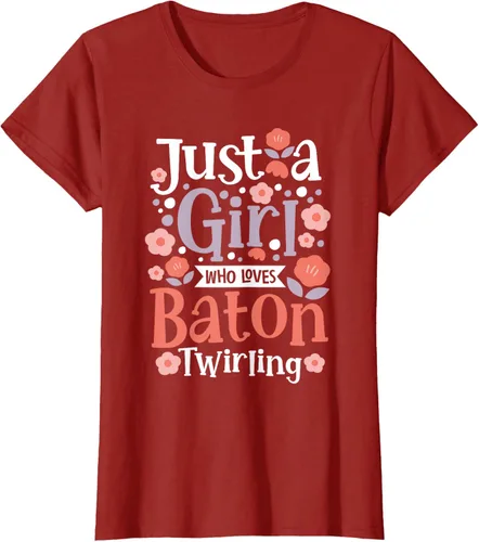 Vista 68 de A Girl Who Loves Baton Twirling - Camiseta de giro Majorette Twirler, Negro