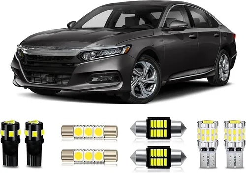 Vista 9 de Paquete de bombillas LED blancas compatibles con Honda Accord 2003 2004 2005 2006 2007 2008 2009 2010 2011 2012 Luz interior de mapa + luz