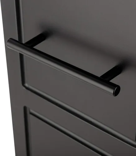 Vista 10 de Lavish Home Carrito de almacenamiento delgado de 3 niveles, carrito rodante estrecho de 16.7 x 9 pulgadas con asa y ruedas para baño, lavandería