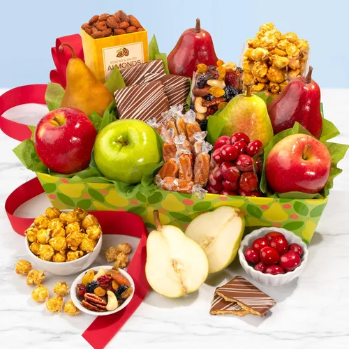 Vista 2 de Golden State Fruit - Bandeja de frutas para regalo