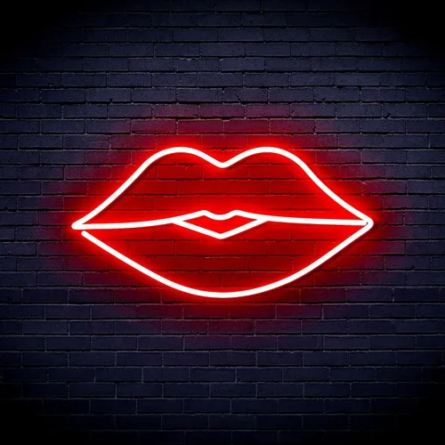 Vista 14 de AdvPro Lips Kiss Girl Room Flex Silicone LED Neon Sign - Azul - st16s32-fnu0048-b