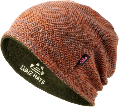 Vista 15 de Lvaiz Winter Beanie for Men Women Warm Fleece Lined Reversible Skull Cap Reversible Soft Warm Fleece Lining, Full Ear Coverage, 3D Hexagonal Crown
