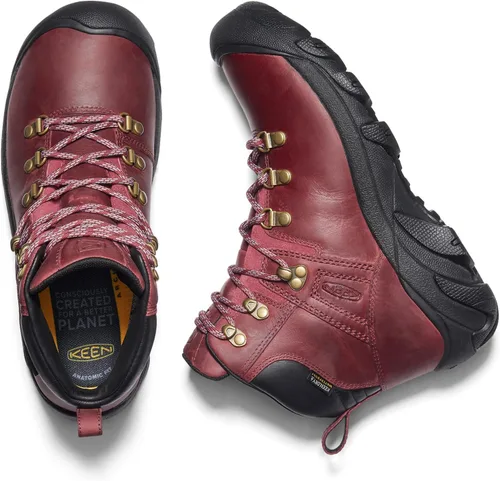 Vista 4 de KEEN Botas de senderismo impermeables de altura media para mujer, modelo Pyrenees