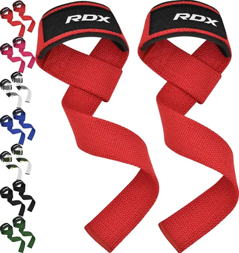 Vista 15 de RDX - Correas de elevación para levantamiento de pesas – Correa de muñeca de gimnasio resistente 100% algodón con acolchado de neopreno de 5 mm
