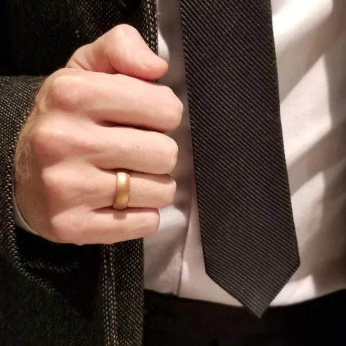 Vista 4 de Knot Theory Anillos de boda de silicona transpirable para hombres y mujeres Anillos de boda de goma de goma para él y ella Regalo de aniversario