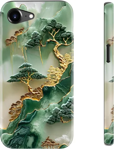 Vista 85 de LUHOURI Funda para iPhone 12 Mini, compatible con carga inalámbrica, doble capa, interior de silicona suave + carcasa exterior dura, bonito diseño