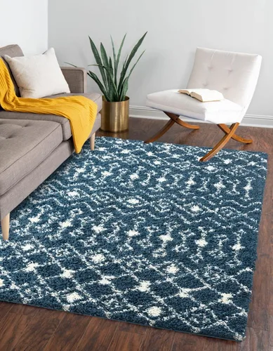 Vista 13 de Unique Loom Moroccan Trellis Shag Collection - Alfombra de área - Meknes (2 pies 2 pulgadas x 3 pies 1 pulgada, rectangular, marrón claro/marfil)