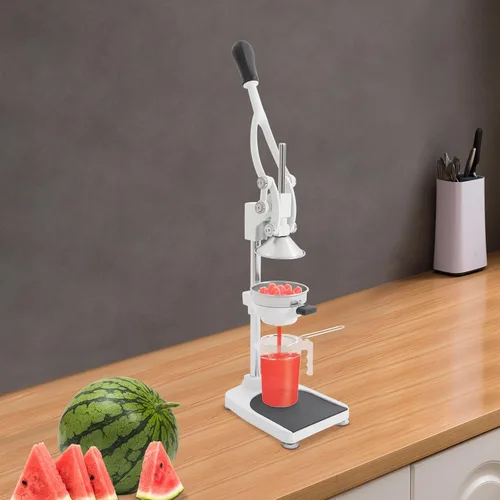 Vista 4 de Exprimidor manual de exprimidor de jugo, exprimidor manual de prensa de frutas para naranja, uva, limón, acero inoxidable, cabeza de prensa