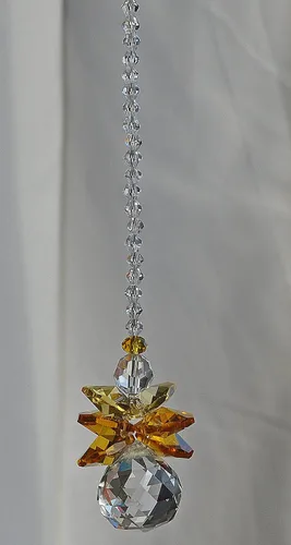Vista 5 de Joy and Happiness, Archangel Jophiel, Suncatcher, Crystal Guardian Angel, Rear View Mirror Car Charm, Travel Protection, Rainbow Maker, Crystal Ball