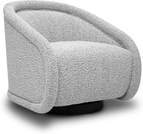 Vista 8 de TOV Furniture Rory - Silla giratoria Boucle marrón chocolate