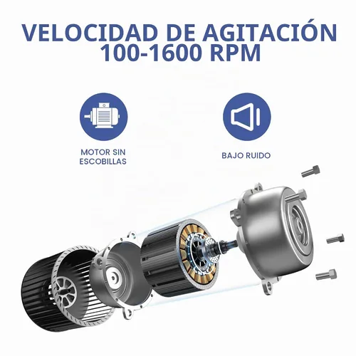 Vista 6 de Agitador magnético Pantalla LCD de barra de agitación magnética