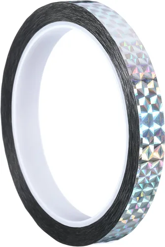 Vista 39 de PATIKIL Cinta prisma de 0.2 pulgadas x 55 yardas, adhesivo reflectante holográfico metalizado para detallar decoración de pared, arte, azul