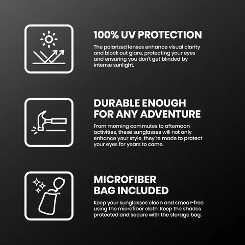 Vista 4 de Suncloud Bridge City Polarized Sunglasses – 100% UV Protection – Comfortable Fit, Trendy Design – for Men & Women