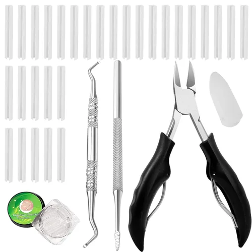 Vista 7 de (30+2) Kit de tratamiento de corrección de uñas encarnadas, 30 tiras correctoras de uñas encarnadas, herramienta de pedicura de uñas encarnadas