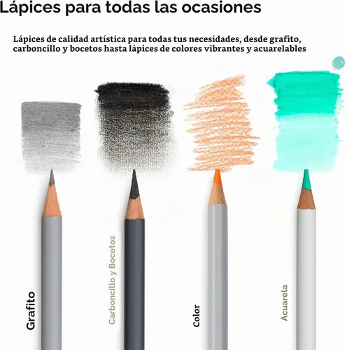 Vista 6 de Winsor & Newton Studio Collection - Lápices de grafito, juego de 5