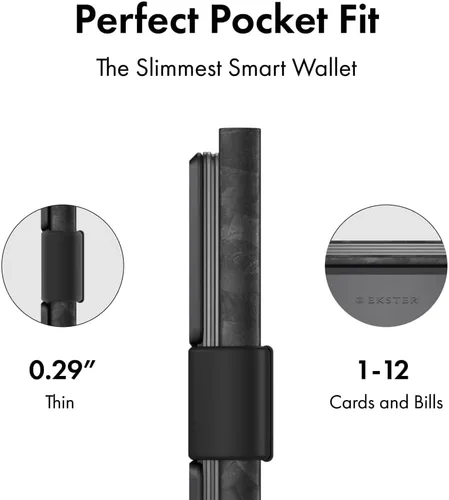 Vista 38 de Ekster Aluminum Cardholder Wallet for Men Metal Wallets with RFID Blocking Layer Slim & Minimalist Aluminum Wallet with Push Button for Quick