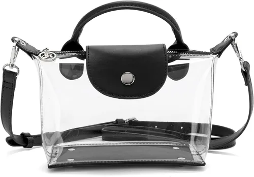 Vista 9 de Y&R Direct Bolso transparente aprobado para estadios, bolsa cruzada transparente para conciertos, eventos deportivos